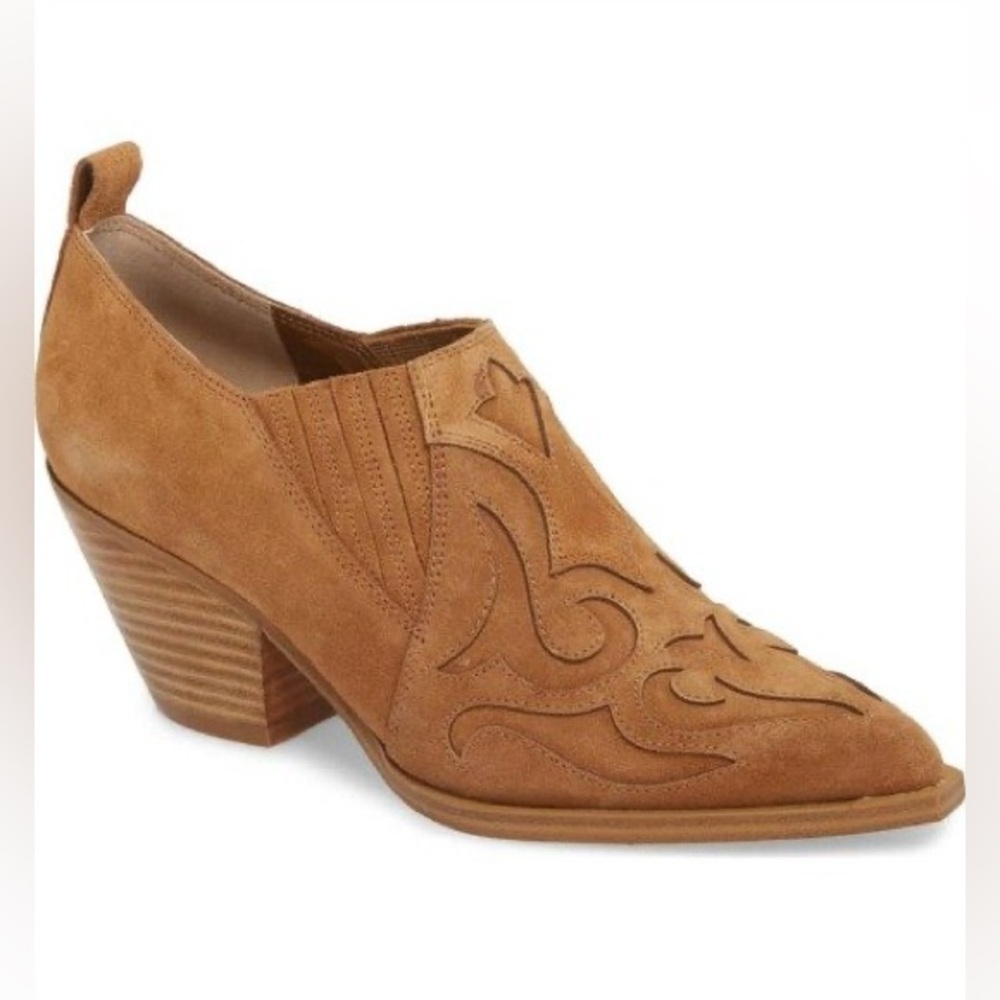 Marc Fisher Charly Suede Western Booties Size 6M